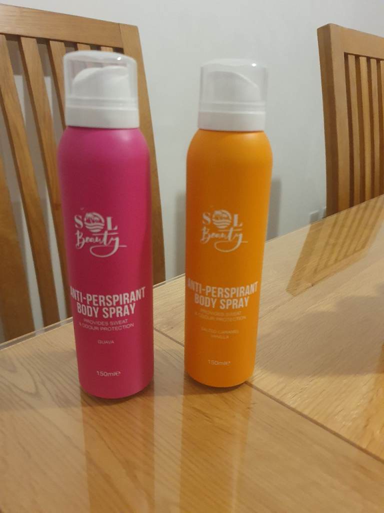 New Sol Beauty Anti-Perspirant Body Spray - Pink & Orange