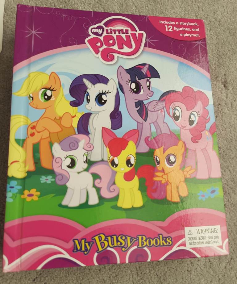 My Little Pony Busy Book and figurines