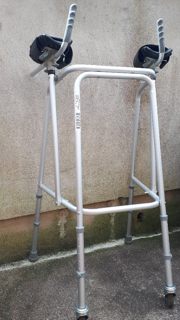 Forearm/Gutter Upright Walking Frame; Zimmer; with Castors 7255C Sunrise Medical Ltd