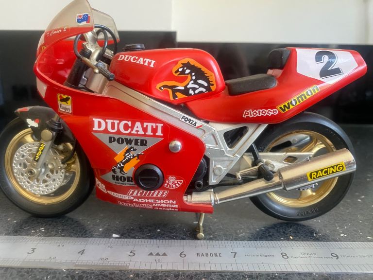 Ducati Power Die-Cast Model Motorcycle - Red, Good Condition