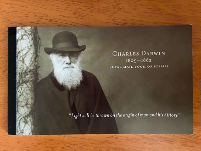 Royal Mail Book Of Stamps commemorating Charles Darwin