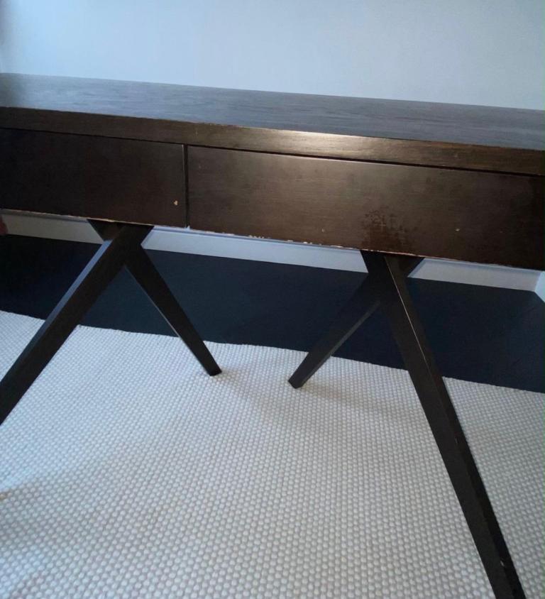 dark wood desk / console table