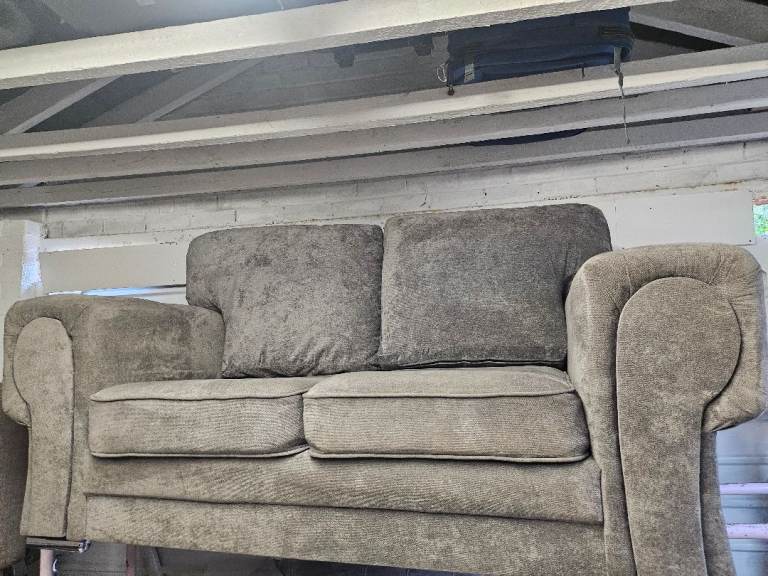 Exdisplay dfs grey Chesterfield sofa 