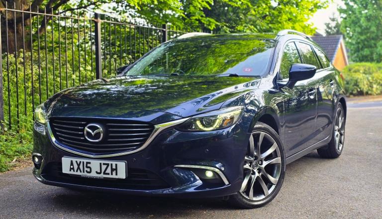 2015 MAZDA 6 2.2D (175 BHP) SPORT NAV ESTATE AUTOMATIC + EURO 6 + LEATHER + FSH 