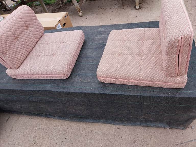 Caravan side dinette cushions 