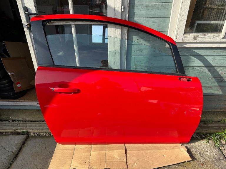 Vauxhall Corsa D Door Driver Front O/S Flame Red Z547 3DR Limited Edition 07-14