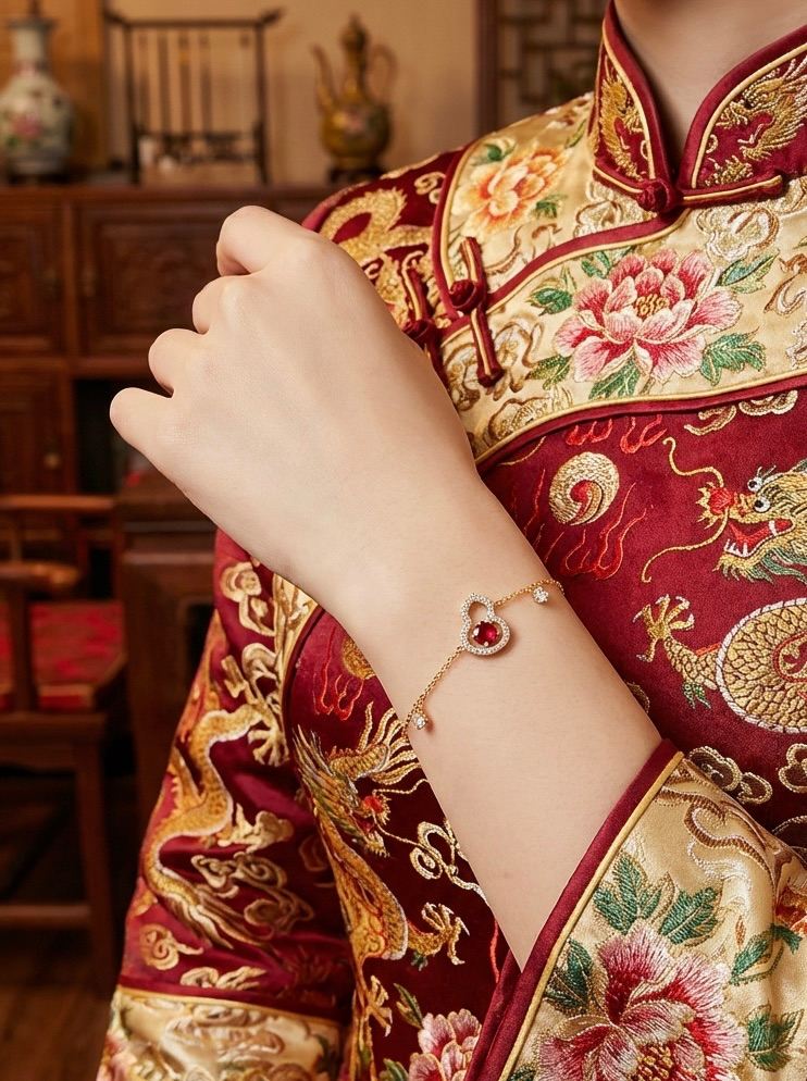 New Chinese style silver gourd bracelet valentine