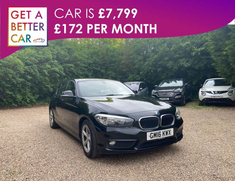 BMW 1 Series 1.5 Plus - Black – 2016 - 85K - £172 PM – No Deposit Car Finance