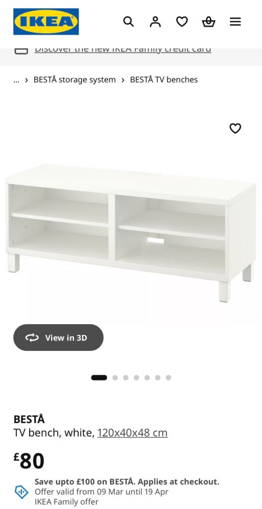 White TV Stand / Storage Unit