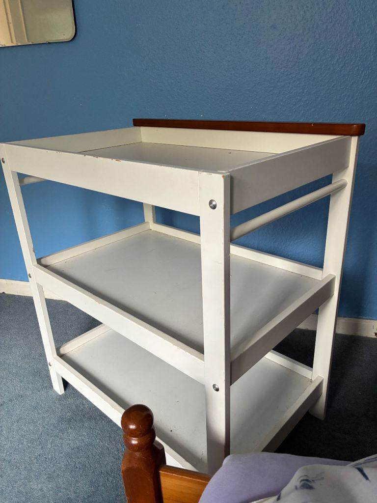 White Wooden Baby Changing Table To collect only
