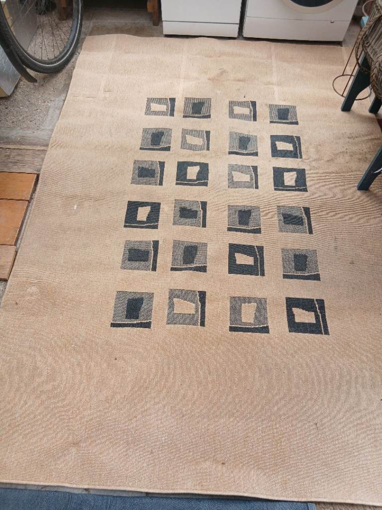 Large beige rug