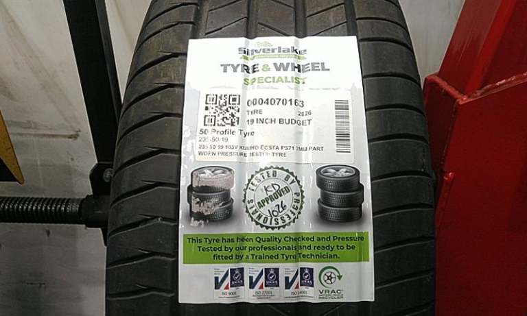235 50 19 103v Kumho Ecsta Ps71 7mm Part Worn Pressure Tested Tyre