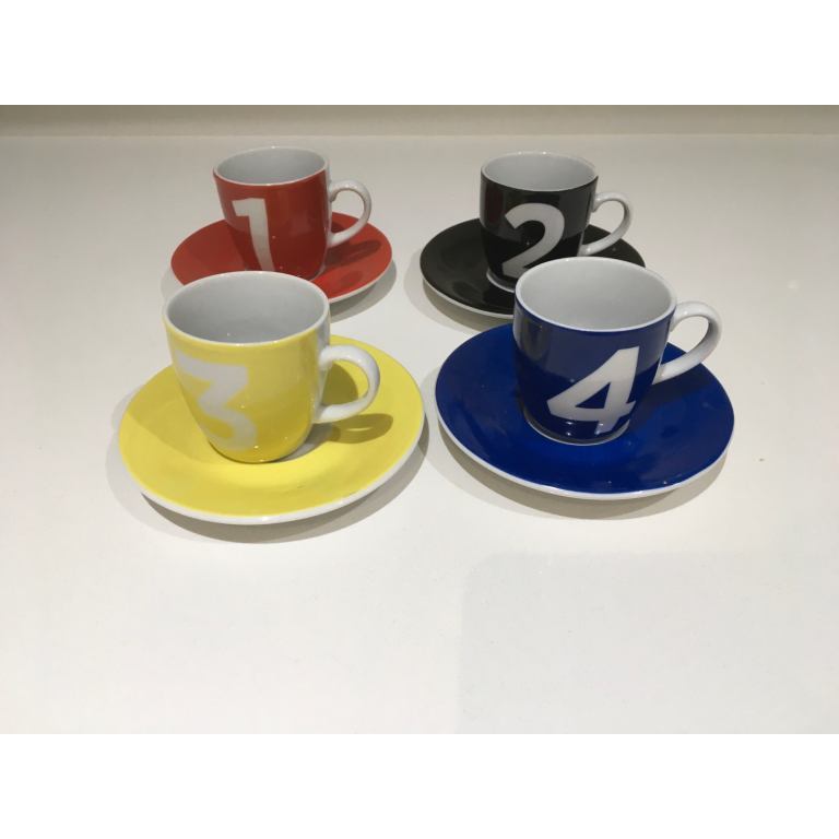 BRAND NEW 4 ESPRESSO Coffee & Cups
