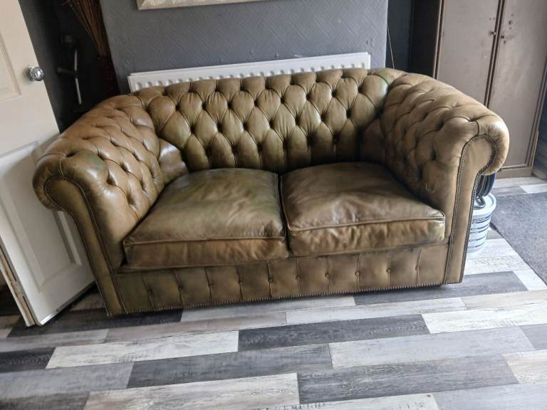 Chesterfield sofa bed.