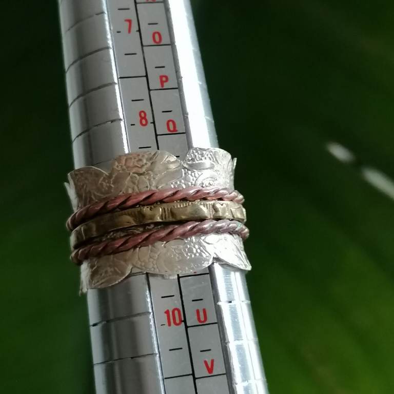 Sterling Silver Fidget /Spinner Ring 