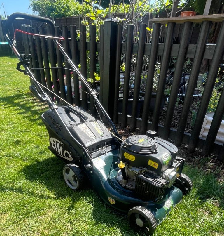  BMC petrol push lawnmower powered by wolf 4 stroke engine 