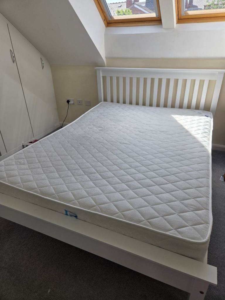 King size bed frame and mattress
