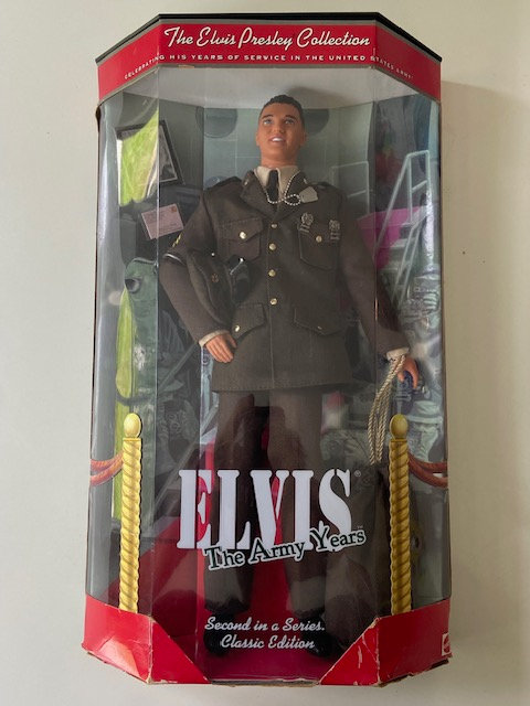 V.RARE: 'Elvis The Army Years' Doll / Figurine *BOXED NR AS NEW*