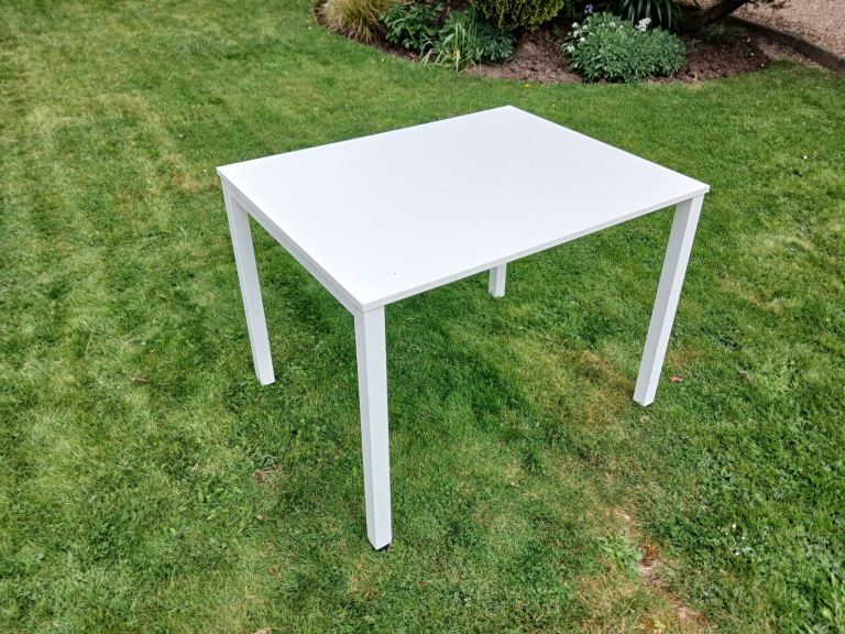 Job lot of nearly new white tables 80x 100 cm