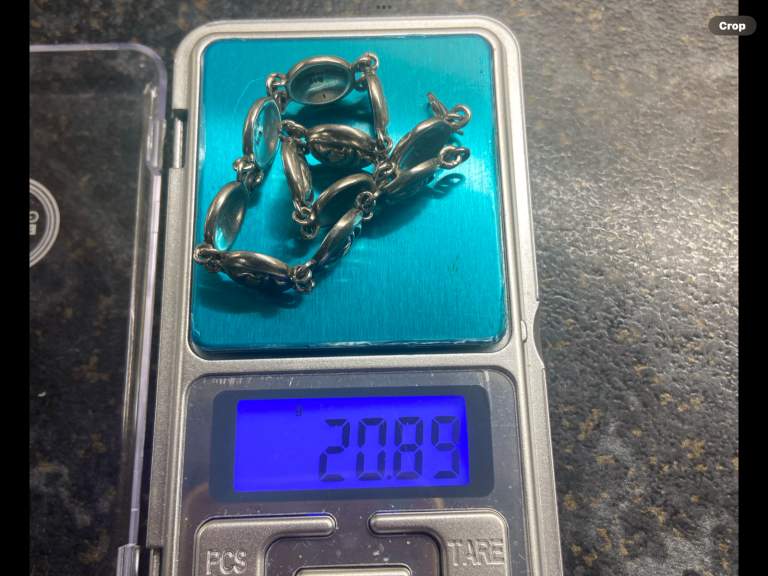 Solid Silver Bracelet, style of Charles Rennie Macintosh. Length 7/7.5” coll/del only