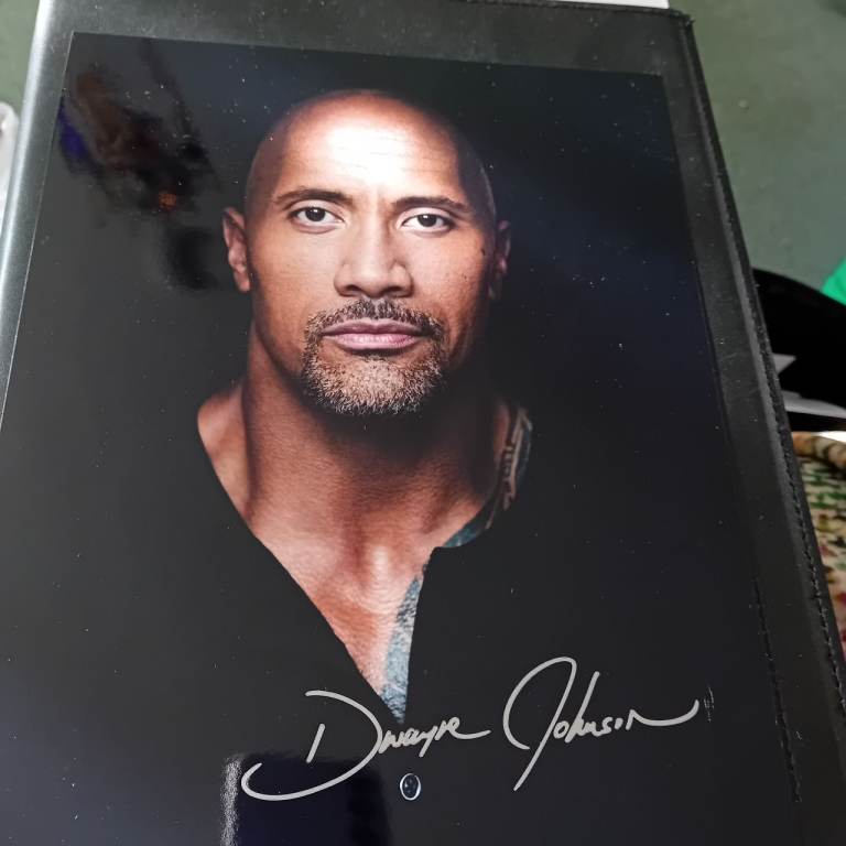 A Signed Photograph of the US Superstar Dwaynne Johnson + COA