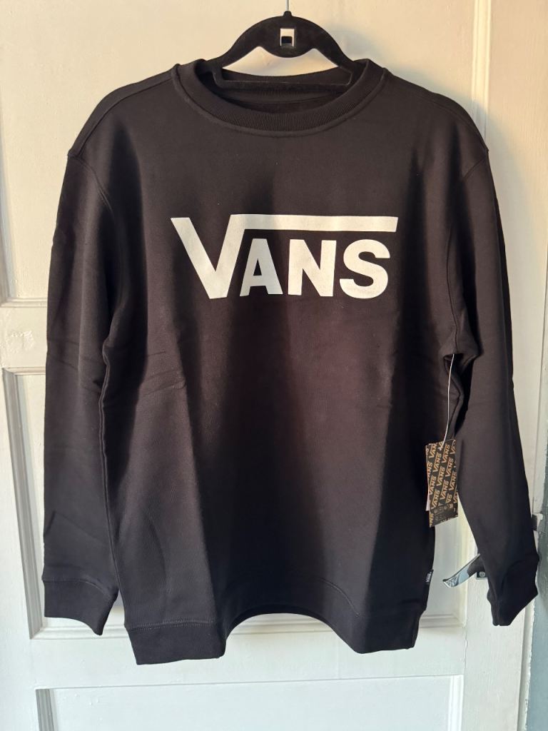 Vans Black Crew Neck Sweatshirt - Brand New with Tags
