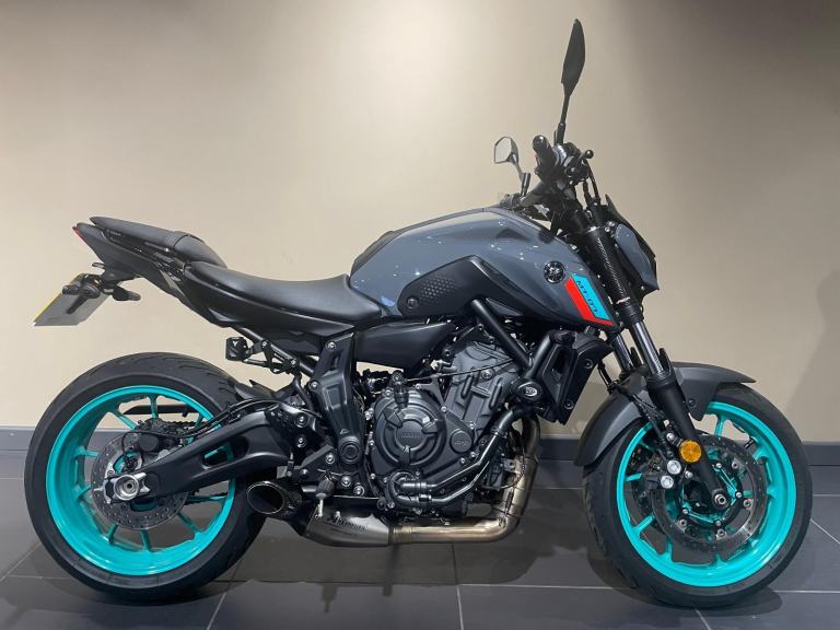 Yamaha MT07 MT-07 MT 07 in Cyan Storm 2023 model