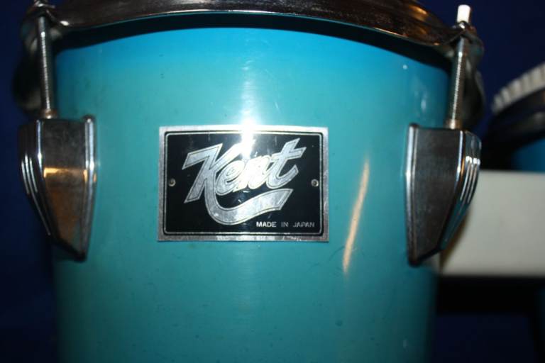 Vintage 1960s Kent Blue Bongos 6.1/2 inch + 7.3/4 inch ~ Made In Japan ~ Probably Tama ~ £125 ono