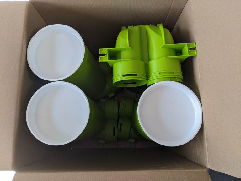 MVHR Ubbink brand new parts incl 3-Way Switch for 75mm duct system