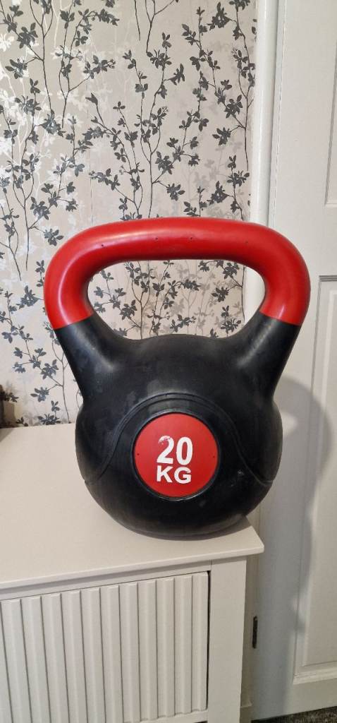 20kg Kettlebell - Black & Red for Home Workouts