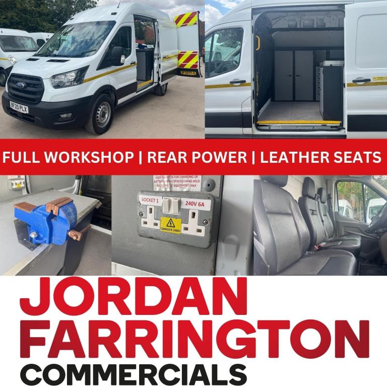 2020 FORD TRANSIT 350 L2 H3 FWD 130 BHP UTILITY SPEC WORKSHOP VAN WITH AIR-CON 