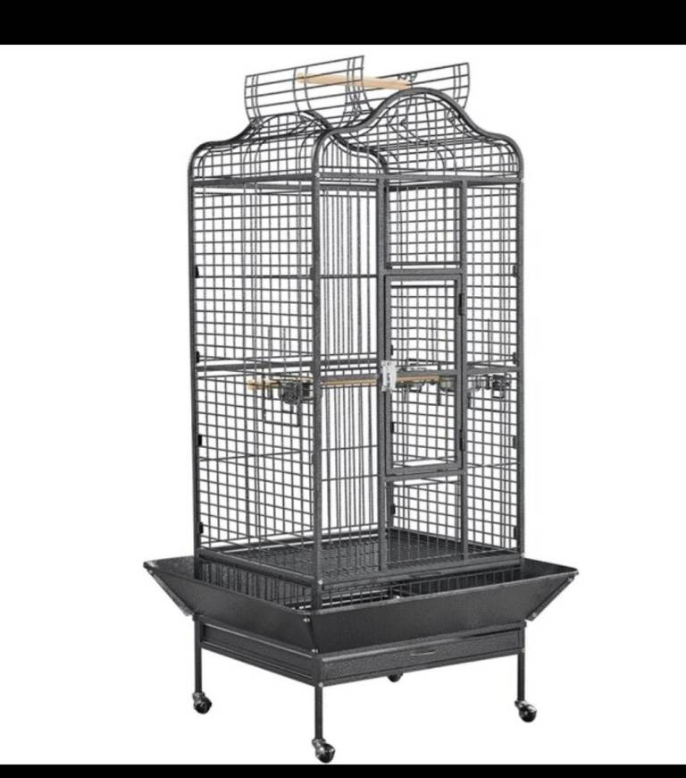 Yaheetech 160 cm Tall Open Playtop Extra Large Bird Cage Black	
