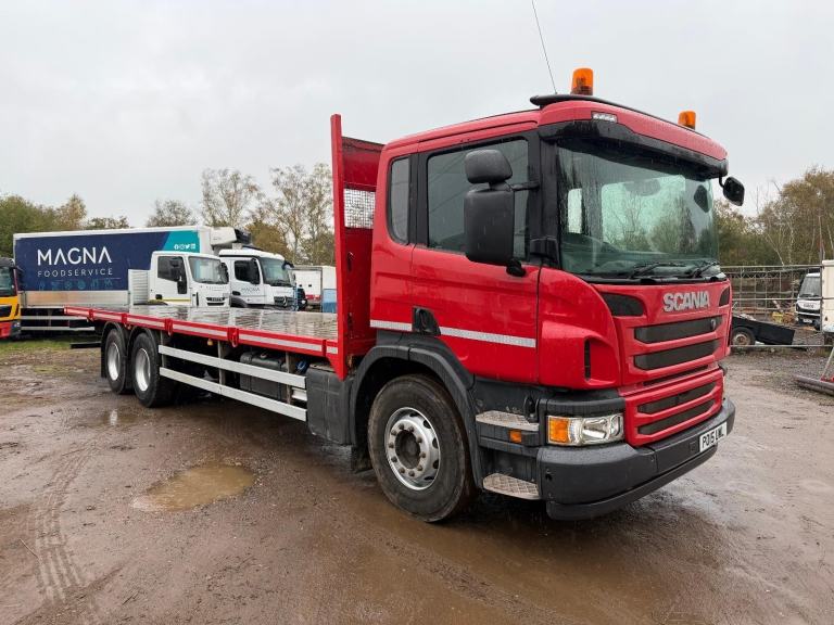 Scania P-SRS C-CLASS P320 2015 6x4 flat bed double drive 10 tyre 30ft flat bed