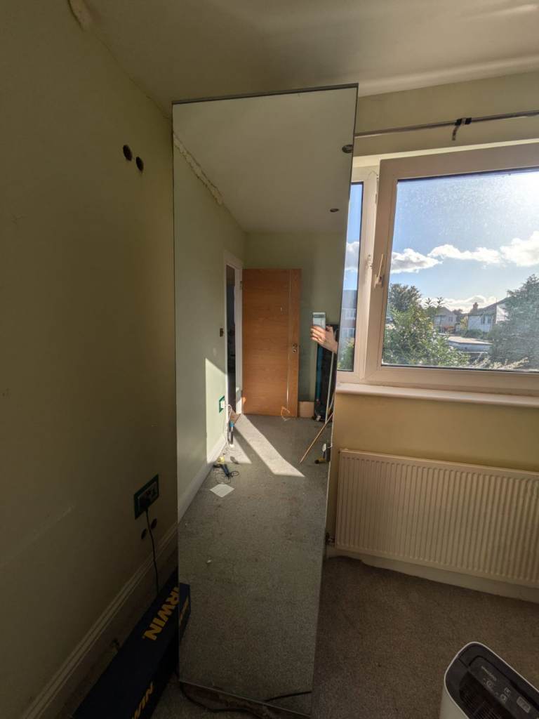 IKEA PAX single wardrobe with full height mirror (dismantled, ready to collect)