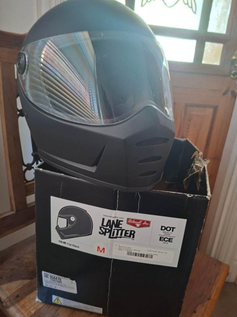 Biltwell Lane Splitter Motorbike helmet. Excellent. Size Large