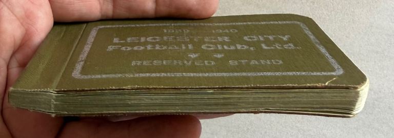 1939-40 WW2 LADIES LEICESTER CITY SEASON TICKET JUST A FEW STUBS MISSING