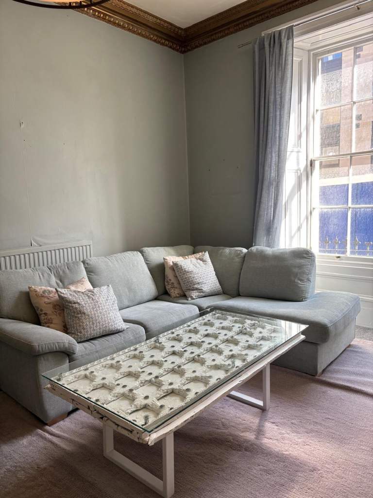 John Lewis Camden 5+ seater, Sea Green corner sofa