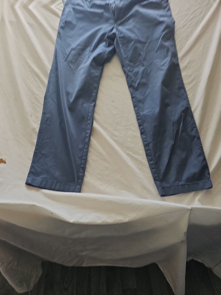 M&S Autograph Regular Fit Stretch Chinos in Steel Blue  304