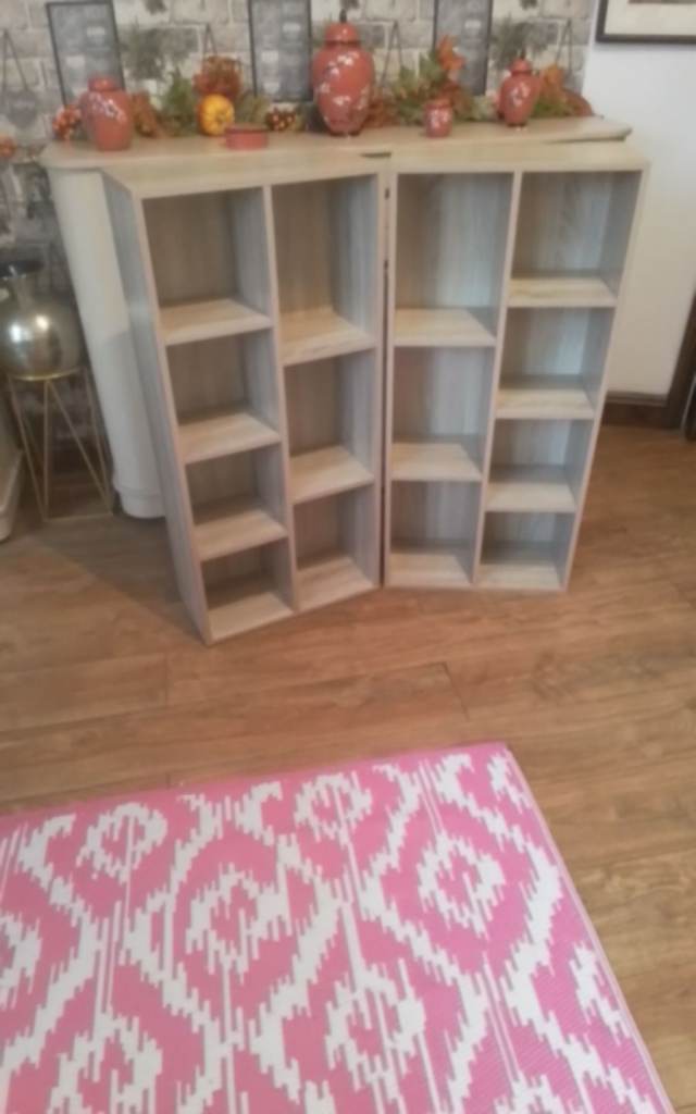 PAIR OF DOUBLE SHELVING UNITS 