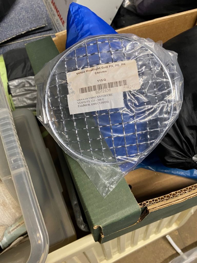 Vespa Round Front Light Grill.