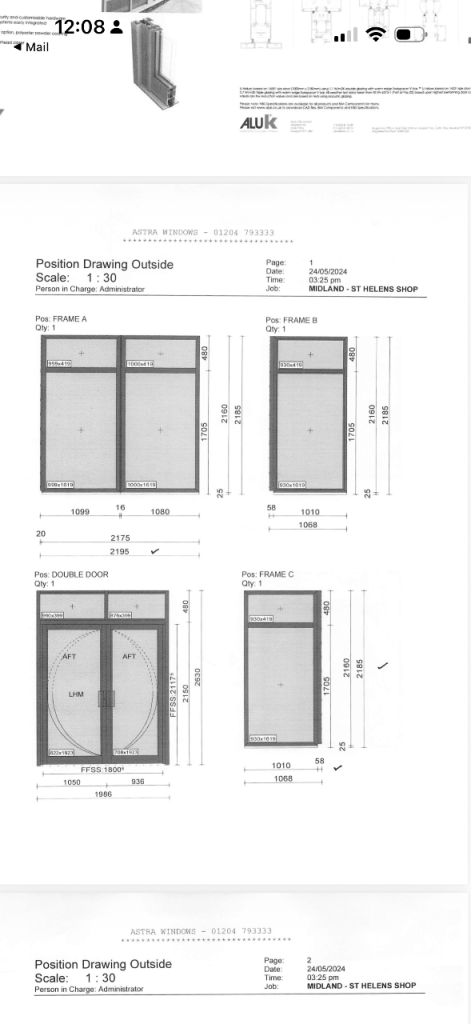 New Aluminium Double Glazed Window and Door Frames