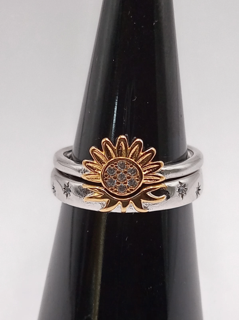 SILVER FLOWER RING