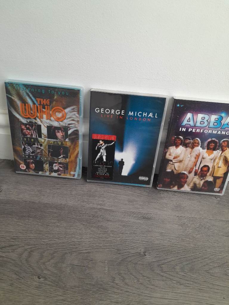 Music DVDs x3 The Who Live + George Michael  + Abba