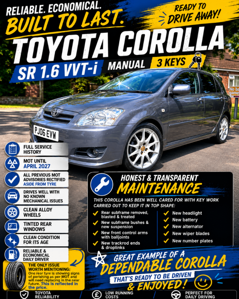 Toyota Corolla SR (PENDING)