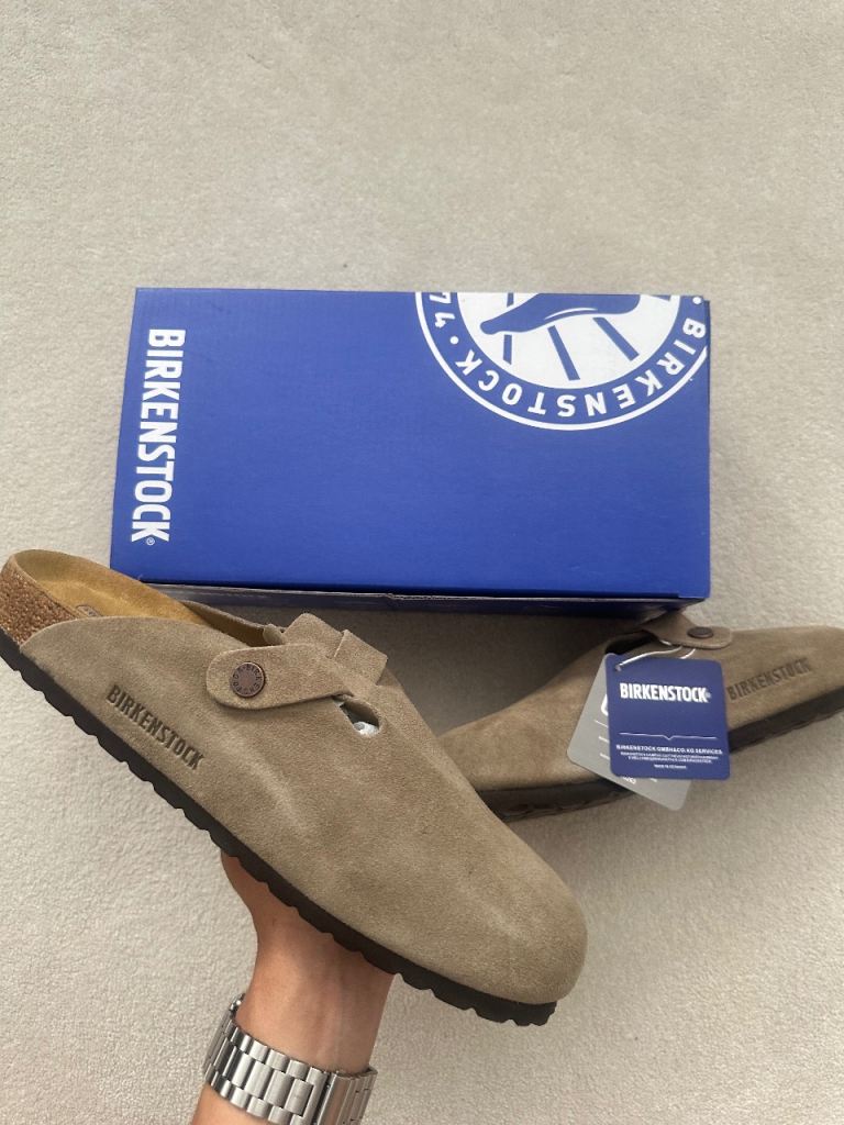 Birkenstock Boston Clog (Taupe) – Brand New with Box