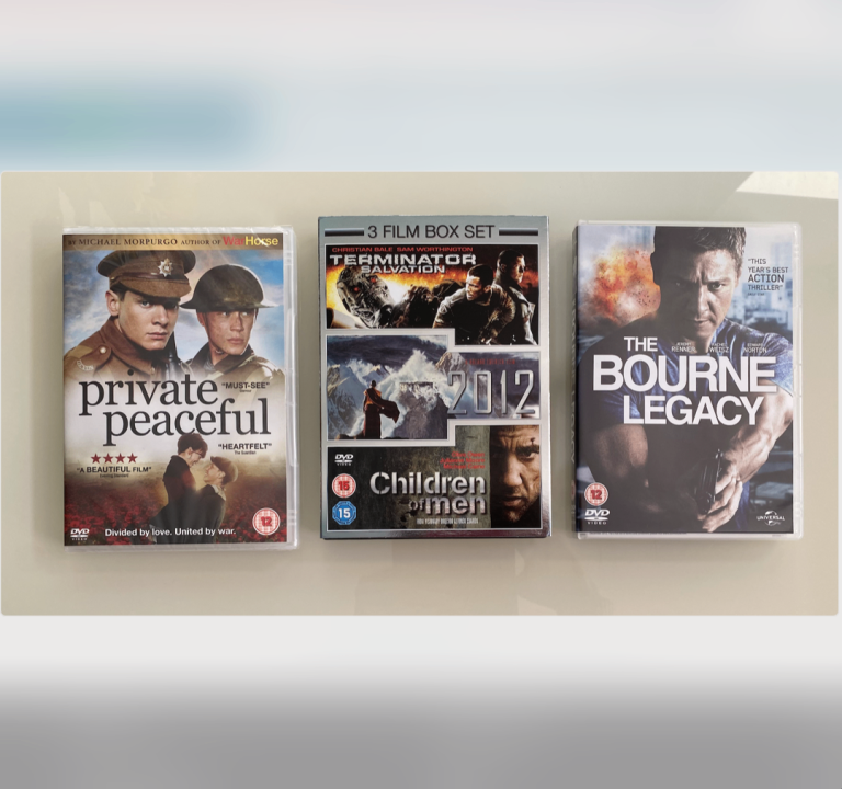 DVD Film Bundle: Private Peaceful (still sealed), Bourne Legacy, 3 Film Box Set
