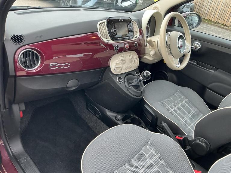 2018 Fiat 500 1.2 Lounge Hatchback 3dr Petrol Manual Euro 6 (s/s) (69 bhp) HATCHBACK Petrol Manual