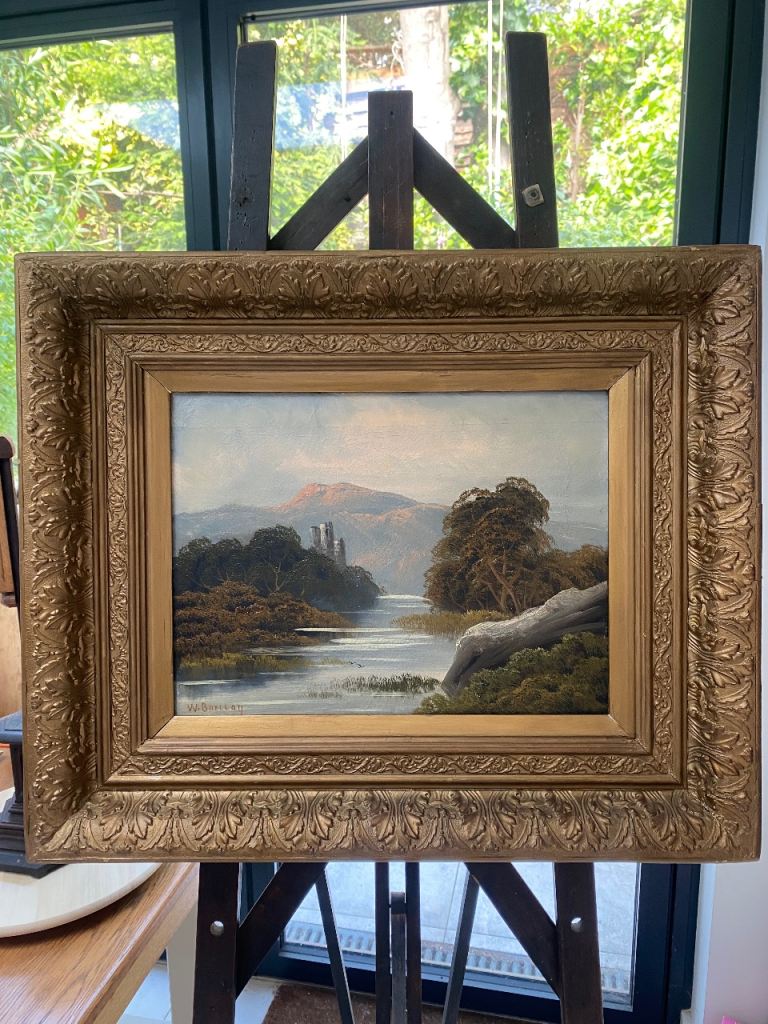 Original William Barclay painting of a Highland Loch 
