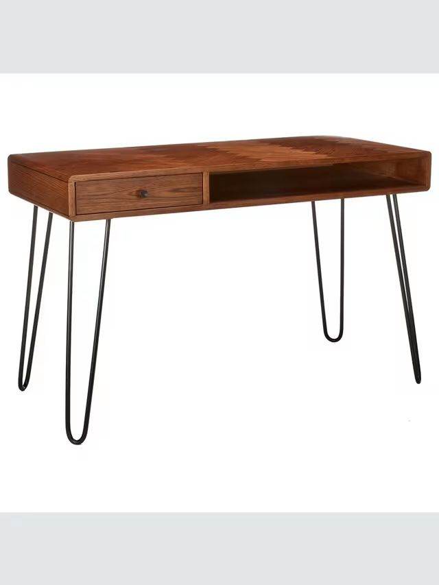 John Lewis Hairpin Dark Oak Desk