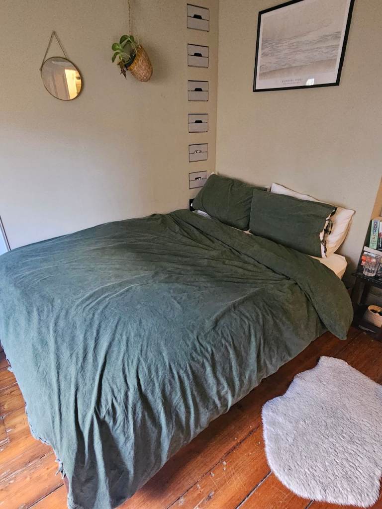 King size bed frame and mattress